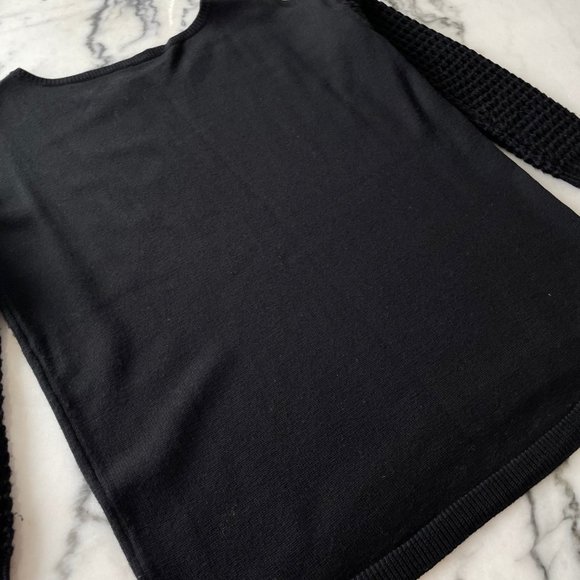 Alice + Olivia Black Wool Boatneck Sweater - Picture 14 of 14